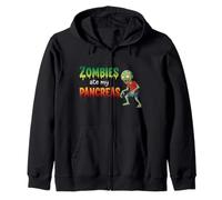 Zombies Ate My Pancreas - Halloween Diabetes T1D Awareness Zip Hoodie