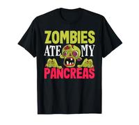 Zombies Ate My Pancreas T1D Diabetic Diabetes Awareness T-Shirt