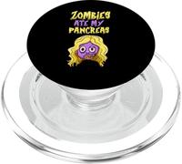 Zombies Ate My Pancreas Type 1 Diabetes Halloween Girl Women PopSockets PopGrip for MagSafe