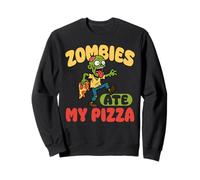 Zombies Ate My Pizza Halloween Sweatshirt