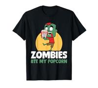 Zombies Ate My Popcon Lover Halloween Cinema T-Shirt