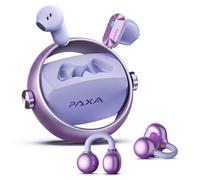 ZOMBIES CAT 2 in 1 Clip on Open Ear Headphones Wireless in-Ear Headphones, Open Ear Earbuds Wireless Bluetooth 6.0 Clip Earbuds with Mic, 140H Play for Work, Sports, Fitness, Workouts, Ctbuds Purple