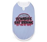 Zombies Eat Brains Dog And Cat Clothes Pet Summer Sleeveless T Shirt Basic Vest M