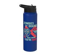 Zombies Eat Brains Don't Worry You're Safe Stainless Steel Insulated Water Bottle