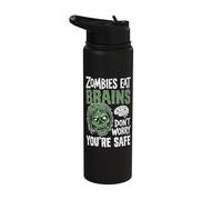 Zombies Eat Brains Don't Worry You're Safe Stainless Steel Insulated Water Bottle