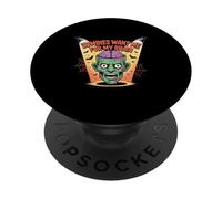 Zombies Want Me For My Brain Funny Halloween Design PopSockets Adhesive PopGrip