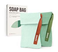 ZOMCHI Bar Soap Saver Bags and Soap Pouch Bag, 2 Pack, Mint