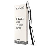 ZOMCHI Dermaplaning Tool for Face, Eyebrow Shaper for Women and Men, Precision Silicone Cover, Reusable Metal Handle, Polished Silver
