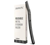 ZOMCHI Dermaplaning Tool for Face, Eyebrow Shaper for Women and Men, Precision Silicone Cover, Reusable Metal Handle - Matte Black