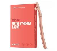 ZOMCHI Dermaplaning Tool for Face, Eyebrow Trimmer Shaper with Precision Cover,Rose Gold
