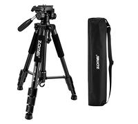 ZOMEi Z666 Professional Portable Light Weight Traveler Tripod Easy Height Adjustments With Panoramic Head Includes Carrying Case For Canon Nikon Sony Olympus Camera DV