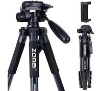 Zomei Z666 Professional Portable Light Weight Traveler Tripod Easy Height Adjustments With Panoramic Head Includes Carrying Case for Canon Nikon Sony Olympus Camera DV