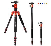 ZOMEI Z818C Professional Portable Carbon Fiber Digital Camera and Camcorder Tripod Monopod Stand with Ball Head for All Canon Sony Nikon Samsung Panasonic Olympus Kodak Fuji Gold