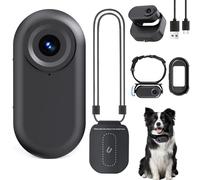 ZOMFOM Portable 1.47'' Screen Thumb Mini 1080P Body/Sports/Pets Camera, Dual Battery with Magnetic Plus Battery Compartment, Dog Collar, 32G-Card (Black)