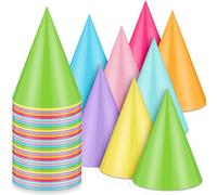 Zomiboo 40 PCS Birthday Party Hats Assorted Colors Party Cone Hats for Adults Birthday Colorful Decorations Dress Up Celebration