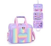 ZOMICE Carrying Case for LOL Surprise Dolls All, Purple Storage Organizer Bag Compatible with Barbie Dolls 12-inch, Portable with Handle & Shoulder Strap for Dolls and Clothes (Bag Only)