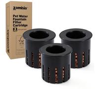 ZOMISIA Dog Water Bowl Dispenser Filters, 3 Pack, Black