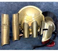 Zomitiya 300 Spartan Full Armor Set Helmet Shield Arm Leg Guards Steel Warrior Costume Armor for Cosplay Halloween