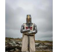 Zomitiya Medieval Knight Templar Armor Suit - Crusader Combat Full Body Armor Suit - 14Th Century Larp Cosplay Warrior Armor - Holy Suit Of Armor