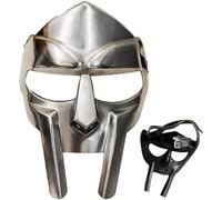 Zomitiya MF Doom Gladiator Face Mask, Metal Roman Gladiator Helmet for Cosplay & Halloween, MF doom Movie viking Prop, Lightweight Viking Face Armor, Mask For Halloween Party