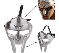 Zomitiya MF Doom Mask Gladiator Dr Doom Face Mask Roman Viking Fantasy Helmet Maximus Gladiators Arena Movie Prop Party Cosplay Costume (Gladiator Mask)