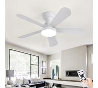 ZOMLBOF Modern Ceiling Fans with Lights, 6-Speed,34-Inch Fan Lights Ceiling,Quiet with Remote Control,Reversible, Dimmable Light with Fan,Suitable for Living Rooms, Bedrooms and Studies White