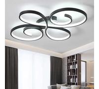 ZOMLBOF Modern Led Ceiling Lights Dimmable 3000-6000k, Ceiling Light with Memory Function Supports Remote Control and APP Program Control Ceiling Lamp with Night Light Function, Black