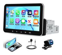 Zomolither 2+32G Single Din Android 13 Car Stereo with DAB 7" IPS Touchscreen DAB Radio Wireless CarPlay Android Auto GPS Navigation Bluetooth Mirror Link FM/RDS SWC Split Screen USB+Backup Camera Mic