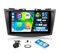 Zomolither 2026 4G+64G Android 15 Car Stereo for Suzuki Swift 4 2011-2015 Radio Wireless CarPlay Android Auto 9 inch InCell Touchscreen,GPS Sat Nav, Bluetooth 5.0, FM/RDS, SWC,EQ Rear Camera