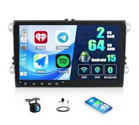 Zomolither 2G+64G Android 13 Car Stereo 9 Inch Radio for VW Seat Skoda Caddy Polo Golf Passat with Wireless CarPlay Android Auto Bluetooth GPS Navi TouchScreen WiFi FM Mirror Link SWC+ Rear Camera Mic