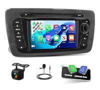 Zomolither 2G+64G Android 13 Car Stereo for Seat Ibiza 2006-2013 with Wireless Carplay Android Auto, 6.2 Inch Car Radio 2 Din Bluetooth GPS/WiFi/FM/RDS/EQ/SWC＋Reversing Camera
