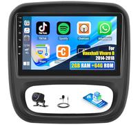 Zomolither 2G 64G Android Car Stereo for Vauxhall Vivaro Renault Trafic FIAT Talento Nissan NV300/VW30 with Wireless Carplay Android Auto Mirror Link 9'' Touchscreen Radio GPS Bluetooth FM Rear Camera