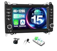 Zomolither 4+128G Android 15 Car Radio for Mercedes Benz B200 W245 W169 Viano Vito Sprinter Wireless CarPlay Android Auto Sat Bluetooth5.0, 7 Inch Touchscreen Type-C USB FM/RDS WiFi SWC+Reverse Camera