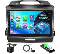 Zomolither 8-Core 4G+64G Android 13 Car Stereo for Kia Sportage 2010-2015 with Wireless CarPlay Android Auto 9" Touch Screen Bluetooth Car Radio with GPS Sat Nav WiFi FM RDS Audio AHD Reverse Camera
