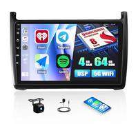 Zomolither 9" 4+64G 8-Core Android 15 Car Stereo for VW Polo 2011-2016 | Wireless Carplay & Android Auto | Qualcomm Chip | DSP | 1280x720 IPS Touchscreen | GPS Navigation | Double Din Replacement