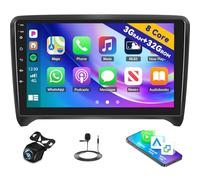 Zomolither Qualcomm 8-Core Android Car Stereo for Audi TT MK2 8J 2008-2014 Wireless CarPlay Android Auto Mirror Link 3G+32G 9 Inch Touchscreen Car Radio Bluetooth GPS Sat Nav FM DSP Backup Camera WiFi