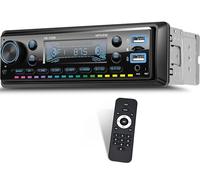 Zomolither Single Din Car Stereo Bluetooth Hands-free MP3 Media Player FM Receiver USB/TF/AUX 7 Color Backlight 1 Din Radio Player