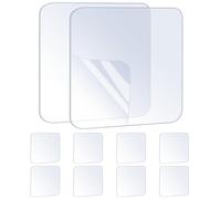 ZOMPAGO 10Pcs Clear Double Sided Sticky Pads,Waterproof Strong Adhesive Square pads for Mounting, Heavy Duty Washable gel Sticky Pad for Phone Holder,Pictures,Hooks,Shelves