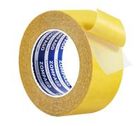 ZOMPAGO 20m Double Sided Carpet Tape,Heavy Duty Adhesive for Secure Rug Grip,No Residue, Easy Install, Ideal for Hardwood Floors, Tiles, and Carpeted Floor, Home & Office Use, 6cm Wide
