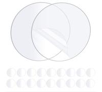 ZOMPAGO 20Pcs Clear Double Sided Sticky Pads,Waterproof Strong Adhesive Round pads for Mounting, Heavy Duty Washable gel Sticky Pad for Phone Holder,Pictures,Hooks,Shelves