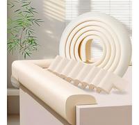 ZOMPAGO Baby Proofing Edge Corner Protector,1Roll L-Shape Soft Cabinet Door Bumper Corner Strip,4 Furniture Safety Bumper Corner Guards,Wall Protector,Self Adhesive,for Nursery,Fireplace,Kitchen,Table