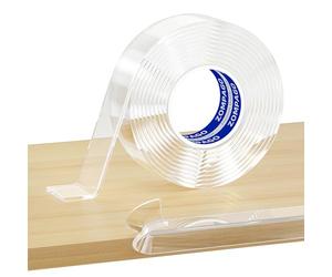 ZOMPAGO Baby Proofing Edge Protector, Clear Corner Guard Strip, 1Roll | Self-Adhesive Soft Acrylic Safety Tape, Residue-Free Child Guard for Tables, Cabinets & Furniture Sharp Edges,2m x 2.5cm/roll