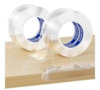 ZOMPAGO Baby Proofing Edge Protector, Clear Corner Guard Strip, 2Rolls | Self-Adhesive Soft Acrylic Safety Tape, Residue-Free Child Guard for Tables, Cabinets & Furniture Sharp Edges, 1m x 3cm/roll