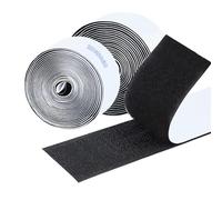 ZOMPAGO Black Strong Adhesive Hook and Loop Tape 30mm x 3m - Heavy Duty Double Sided Sticky Back Velcro Strips, No Drill, Reusable, Waterproof - for Wall Hanging, Carpets, Cushions, DIY Projects