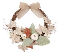 Zomtier Autumn Wreath Front Door, 40cm artificial maple leaf berry Autumn Door Wreaths Hanging Fall Wreath Autumn Decorations Home for Halloween Thanksgiving Autumn Harvest
