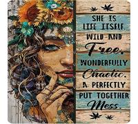 Zomyto Retro Metal Tin - She Had The Soul of a Gypsy The Heart of a Hippie The Spirit of a Fairy Metal Poster,Wall Art,Vintage Aluminum Sign for Home Coffee Wall Decor 12x12 Inch