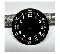 ZONABSQQ 28.5mm Black/Green/Grey Watch Dial Green Luminous Marks Suitable for NH35/36 Automatic Movement Watch Parts(Black Dial)