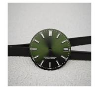 ZONABSQQ 28.5mm Date Dial NH35 Minimalist Dial Set BGW9 Blue Luminous Watch Face Modified Watch Accessories for NH35/NH36 Movement(Army Green)