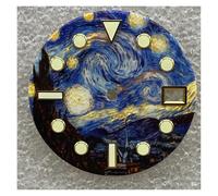 ZONABSQQ 28.5mm Full BGW-9 Blue Luminous Dial Silver Marks Suitable for NH35/36 Automatic Movement