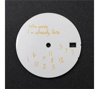 ZONABSQQ 28.5mm Watch Dial Already Late for Nh35 Nh36 Mechanical Movement 007 Watch Face Accessories(2)